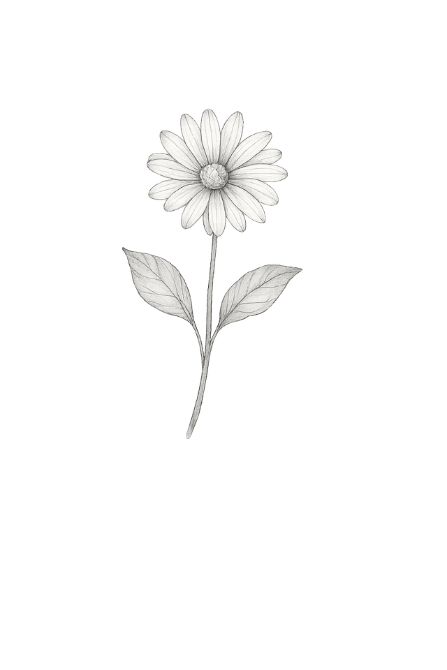Pencil flower illustration